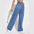 High Waisted Flare Jeans in Light Blue
