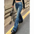 Vintage High Waist Flare Jeans for Women