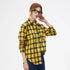 Loose Women's Plaid Shirt - Long Sleeve Casual Blouse