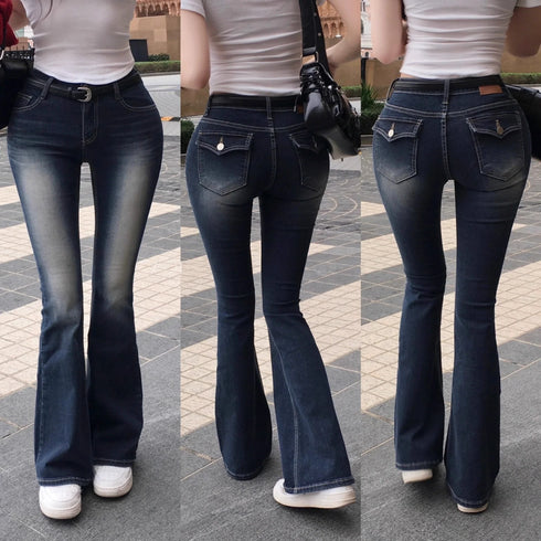 Low Waist Flared Jeans for Women