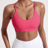 Solid Colour Cross Back Sport Bra for Women