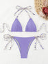 Halter Neck Micro Thong Bikini Set