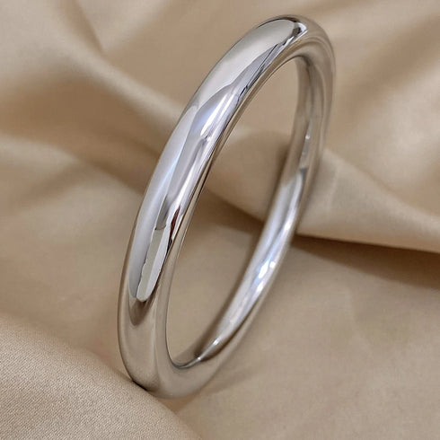 Glossy Solid Colour Thick Stainless Steel Bangle