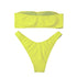 Women's Caution Print Two-Piece Bikini Set