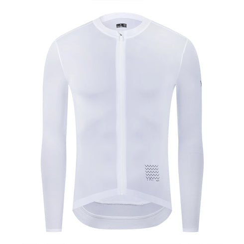 YKYW UPF 50+ Pro Team Thin Cycling Jersey Long Sleeve Men's Breathable Shirt Bike Tops Sun protection Sport Clothing YKK Zipper