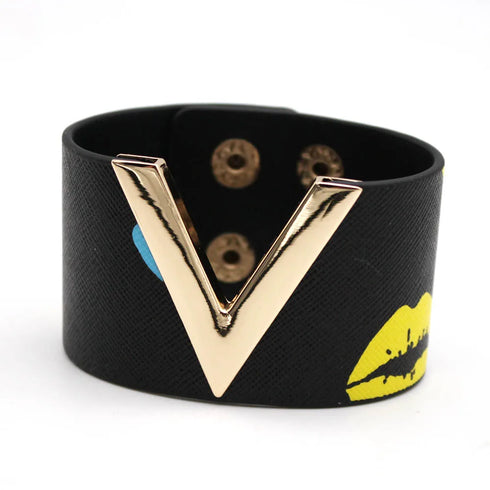 Europe Crack Leather Bracelet For Women Femme Punk Style Soft Jewellery