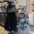 Long Tulle Midi Skirt with High Waist Design