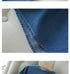 Blue Denim Lyocell Casual V-Neck Blouse