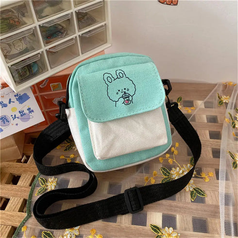 Fashion Small Square Messenger Bag Mini Waterproof Travel Bag Casual Shoulder Bag Men Women Mobile Phone Bag Crossbody Bag