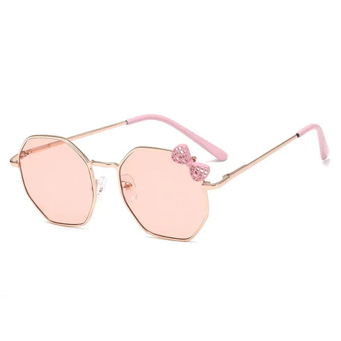 Trendy Fashion Boys and Girls Bow Metal Sunglasses UV400 Eyewear
