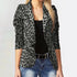 ZANZEA Leopard Print Lightweight Blazer for Women