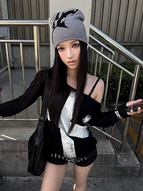 Seeslim Graphic Print Long Sleeve T-Shirt for Women