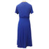 Elegant V Neck Midi Dress with Asymmetric Hem