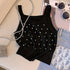 Rhinestone Eyelet Spaghetti Strap Cami Top