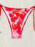 Floral Print Triangle Bikini Set with Brazilian Bottoms