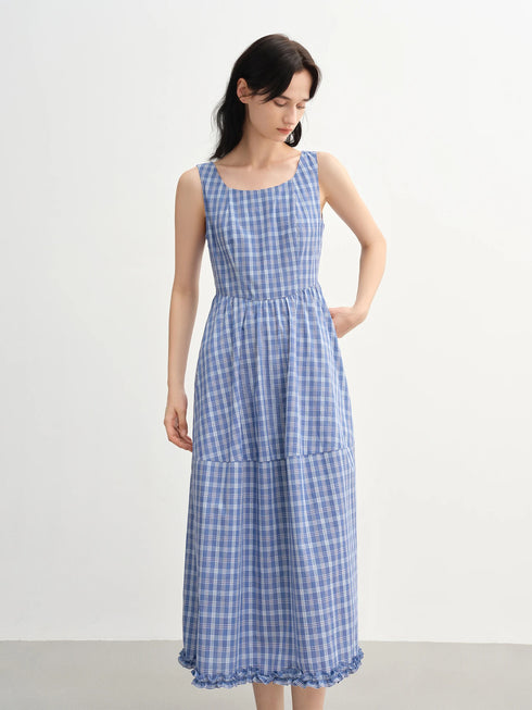 Women's A-Line Summer Dress with Retro Straps