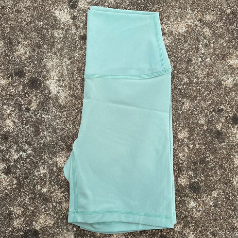 Solid Colour High Waist Yoga Shorts for Women