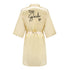 Team Bride Satin Robe with Black Letters
