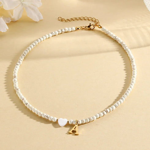 Personalised Bohemian Choker Necklace with Heart Pendant