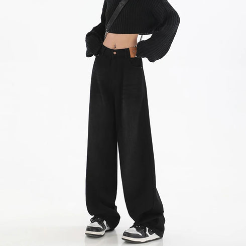 High Waist Baggy Denim Jeans for Women