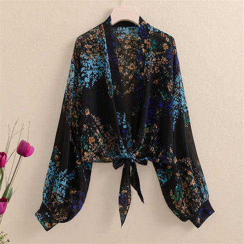 Women’s Summer Kimono Cardigan in Mesh Chiffon