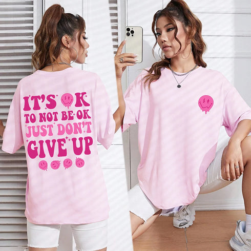 Women’s Casual Breathable T-Shirt with Inspirational Quote