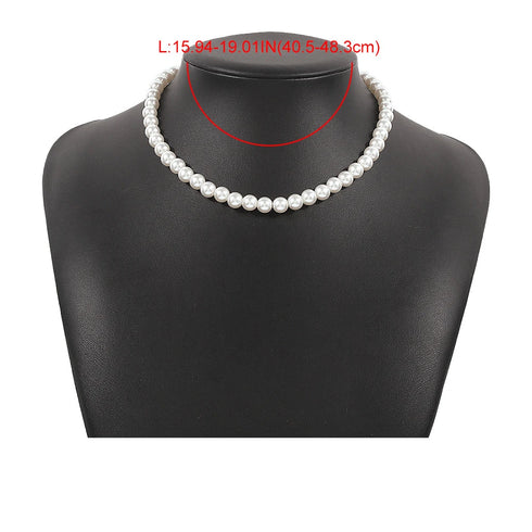 Elegant Big Pearl Choker Necklace for Women