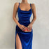 Elegant Evening Gown For Women Summer Velvet Midi Dress