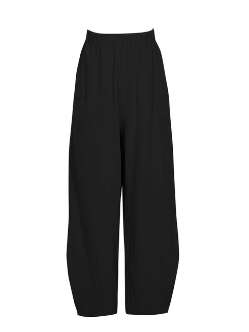 Plus Size Cotton-Linen Harem Trousers with Pockets