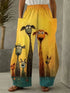 Women's Cartoon Cat Loose Wide-Leg Pants