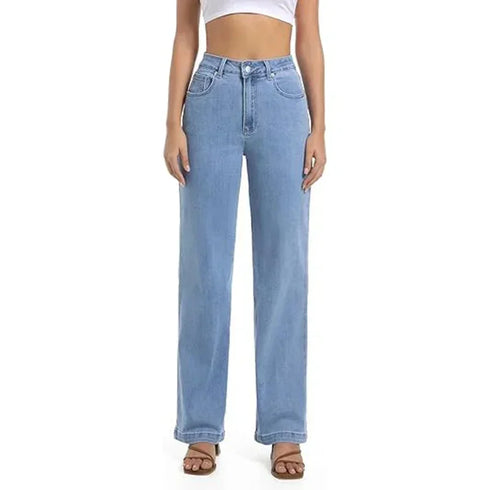 High Waist Straight Leg Jeans for Women