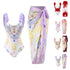 Floral Print One Piece Swimsuit for Women