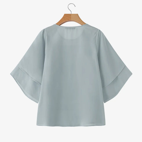 ZANZEA Women's Chiffon Blouse with Ruffled Detail