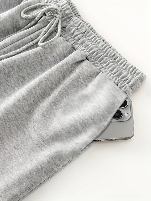 Women's Plus-Size Fleece Wide Leg Pants
