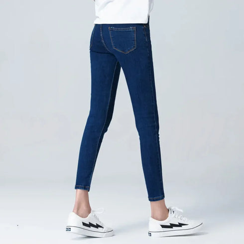 Stylish Women's High Waist Skinny Jeans in Plus Sizes