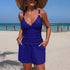 Ruched Tankini Set with Pockets - Green