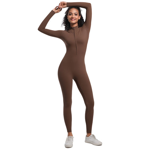 Women's Seamless Long Sleeve Sports Bodysuit