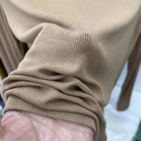 Slim Fit O-Neck Long Sleeve Top for Women
