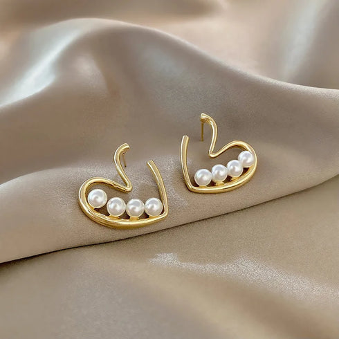 Light Luxury Imitation Pearl Drop Earrings for Women