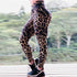 Leopard Stripe 3D Print Women's Push Up Fitness Leggings