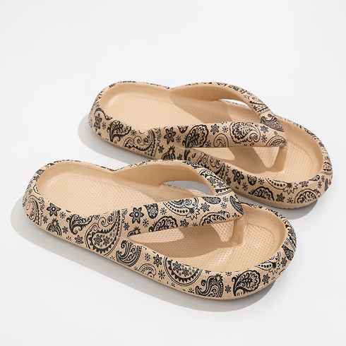 Leopard Print Summer Comfort Flip-Flops