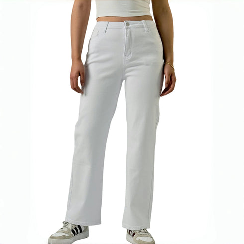 Y2K White Classic Women's Jeans