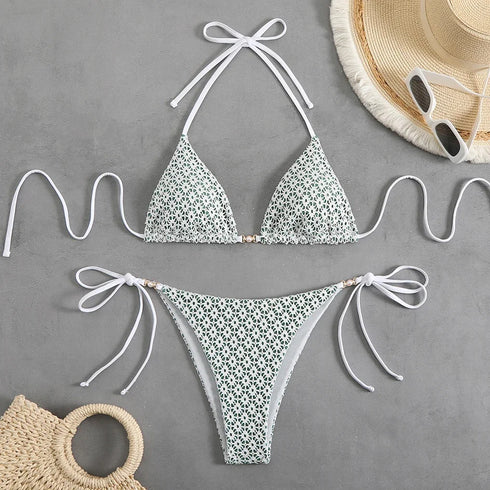 Lace-Up Micro Bikini Set for Women