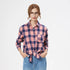 Loose Women's Plaid Shirt - Long Sleeve Casual Blouse