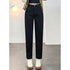 High Waist Vintage Fleece Jeans for Women
