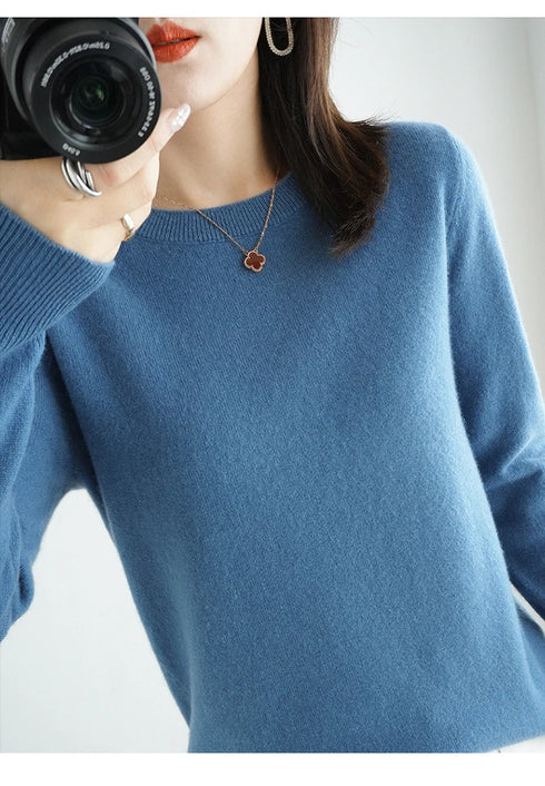 Casual Knitted Pullover Sweater for Women