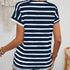 Striped Crew Neck T-shirt for Women