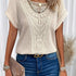 Contrast Lace Crew Neck T-Shirt