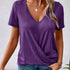 Twist Hem V Neck T-Shirt for Women