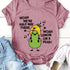 Women's Cartoon Fruit Print T-Shirt - Short Sleeve Top